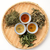 Various Japanese herbal teas